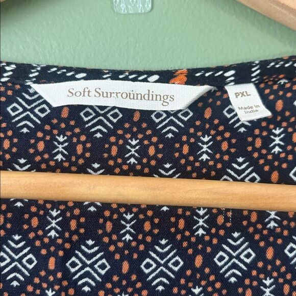 Soft Surroundings Mercado Long Sleeve Sequin Embroidered Boho Dress Sz PXL - Picture 6 of 9